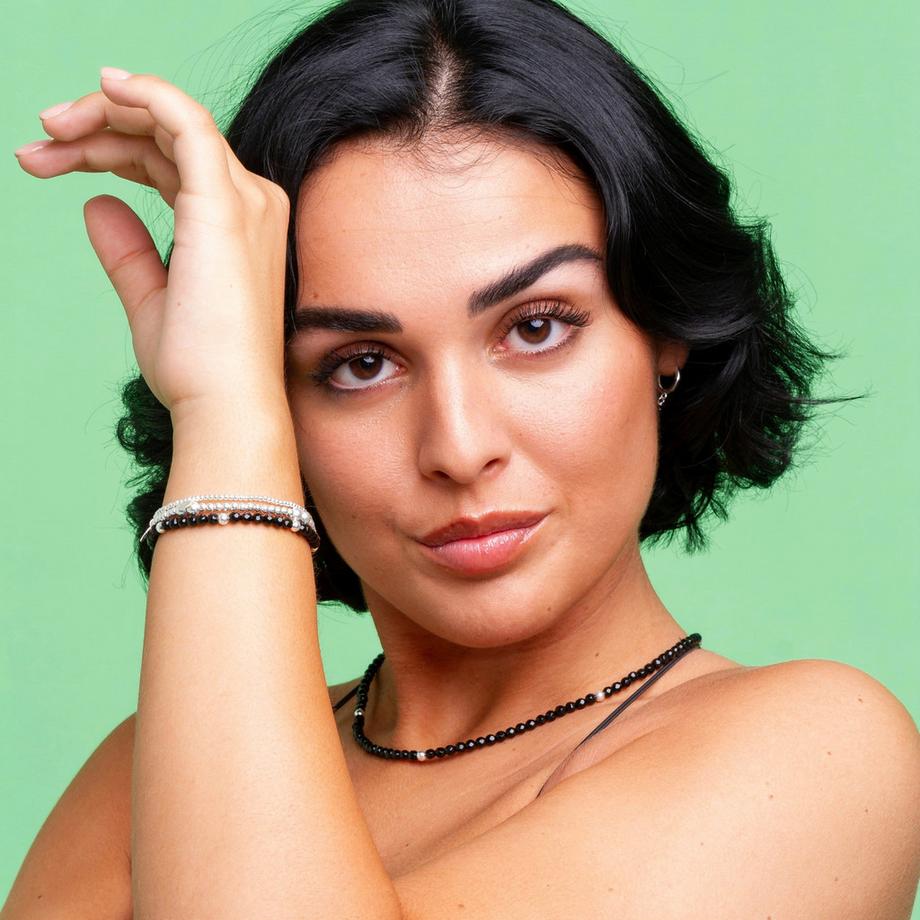 Balibay  Collier Esra avec onyx et argent sterling 925 