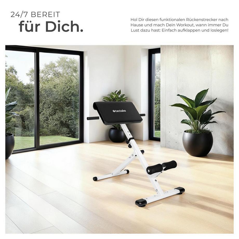 Tectake  Panca Hyperextension  Coleman per estendere la schiena e allenare l'addome, regolabile in 5 posizioni 