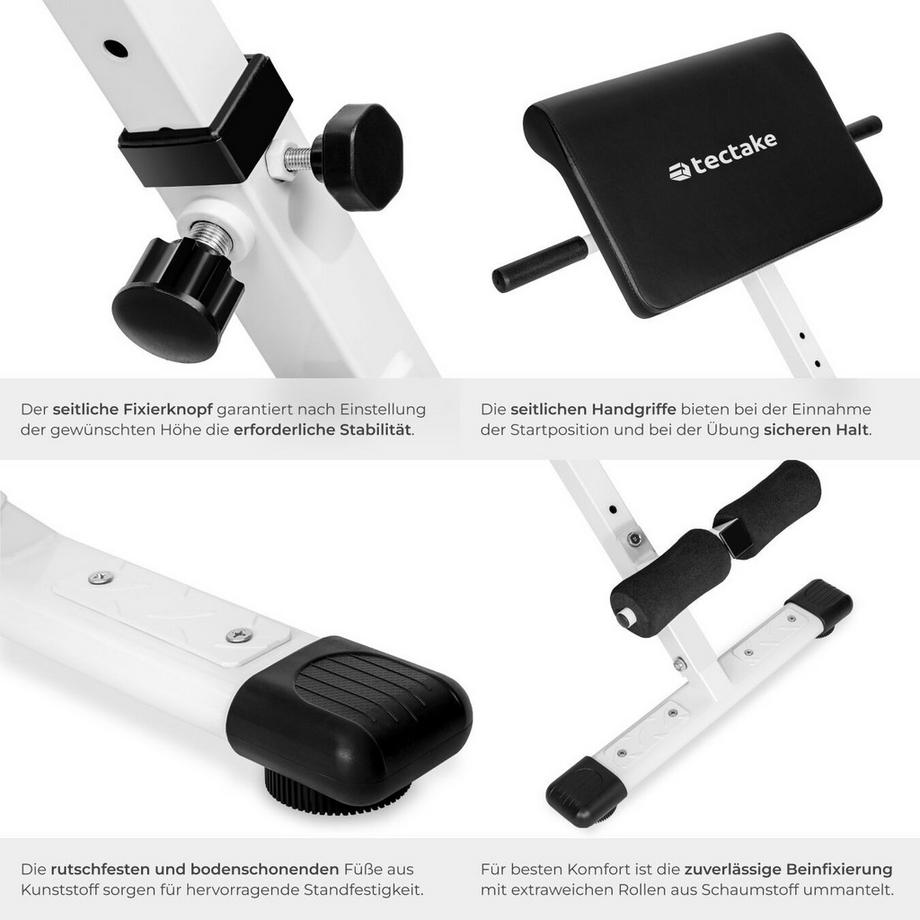 Tectake  Panca Hyperextension  Coleman per estendere la schiena e allenare l'addome, regolabile in 5 posizioni 