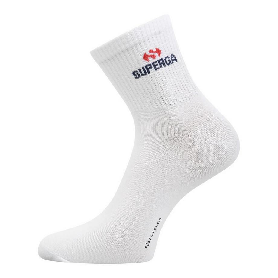 SUPERGA Calzini Alla Caviglia Logo Misura  (Confezione da tre)  