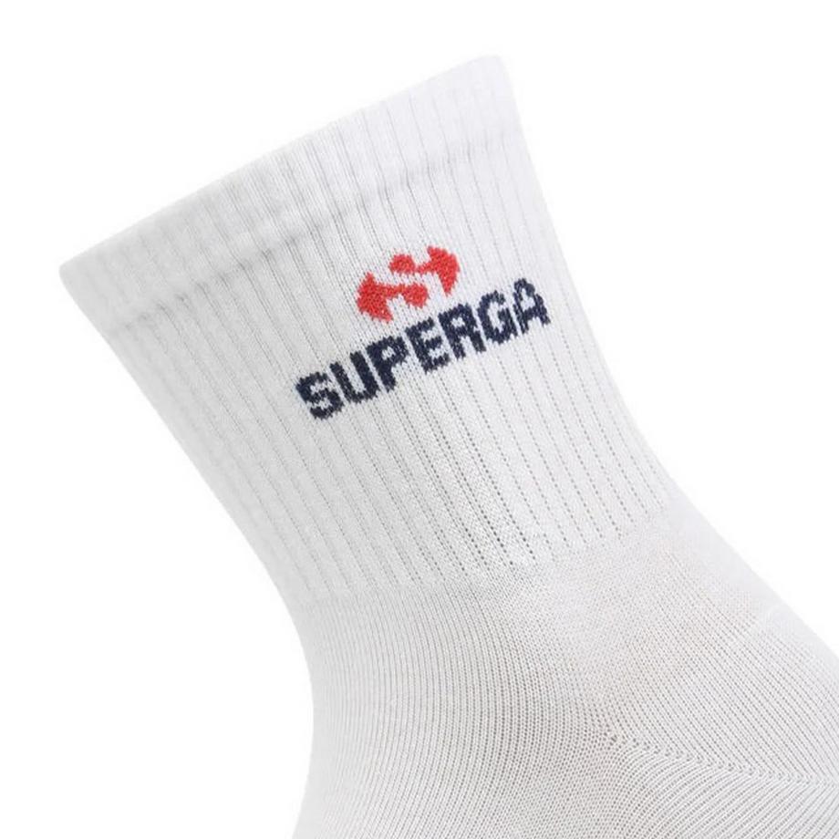 SUPERGA Calzini Alla Caviglia Logo Misura  (Confezione da tre)  