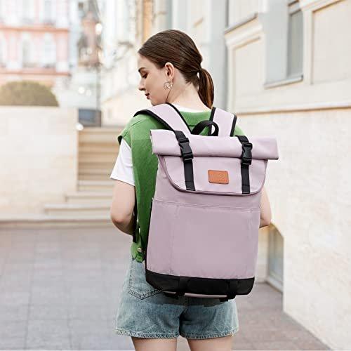 Only-bags.store Rucksack Groß Laptop Rucksack 15.6 Zoll Rolltop Rucksäcke Wasserdicht Daypacks Handgepäck Flugzeug,  