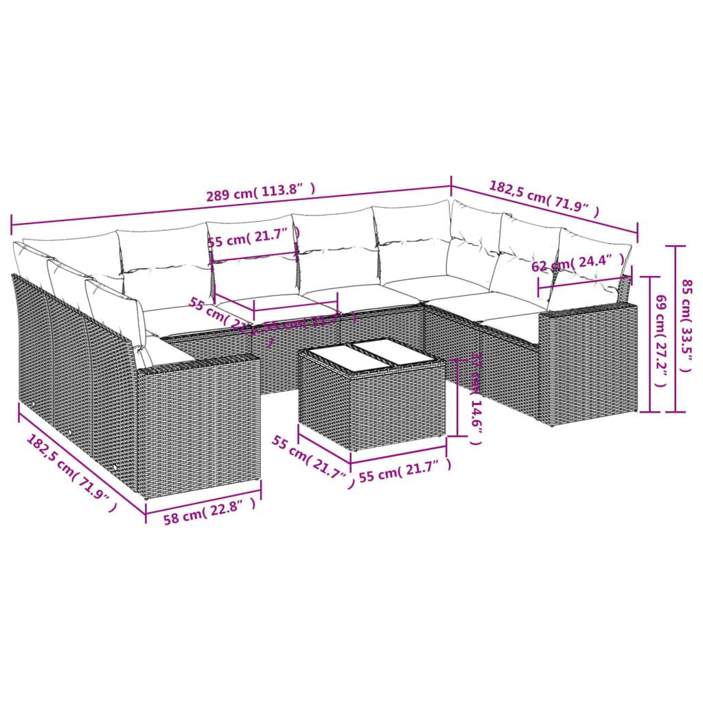 VidaXL Garten sofagarnitur poly-rattan  