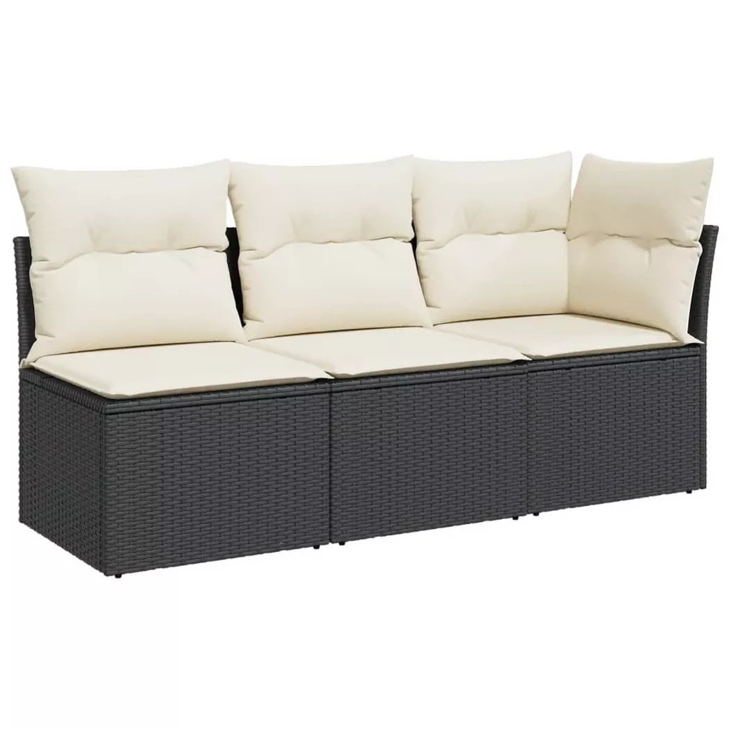 VidaXL - Gartensofa poly-rattan, One Size, Schwarz