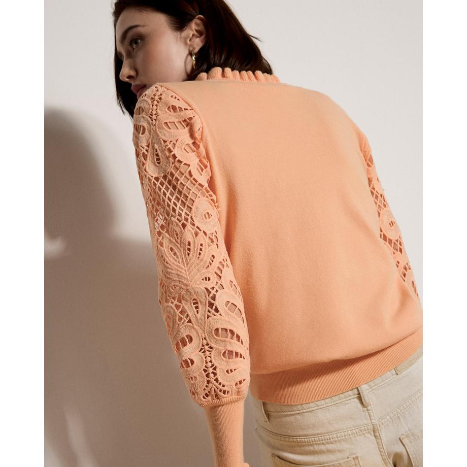APRICOT Pull en Maille Dentelle  