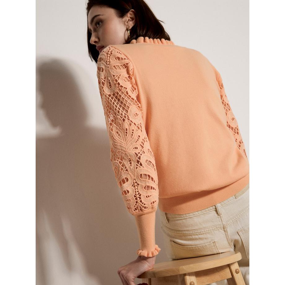 APRICOT Pull en Maille Dentelle  