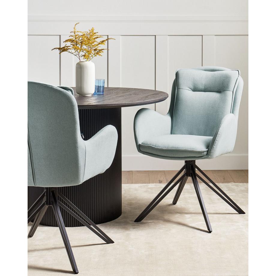 Beliani Set di 2 sedie da pranzo en Tessuto Moderno AVELAR  