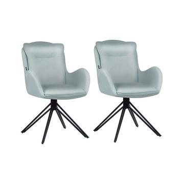 Set di 2 sedie da pranzo en Tessuto Moderno AVELAR