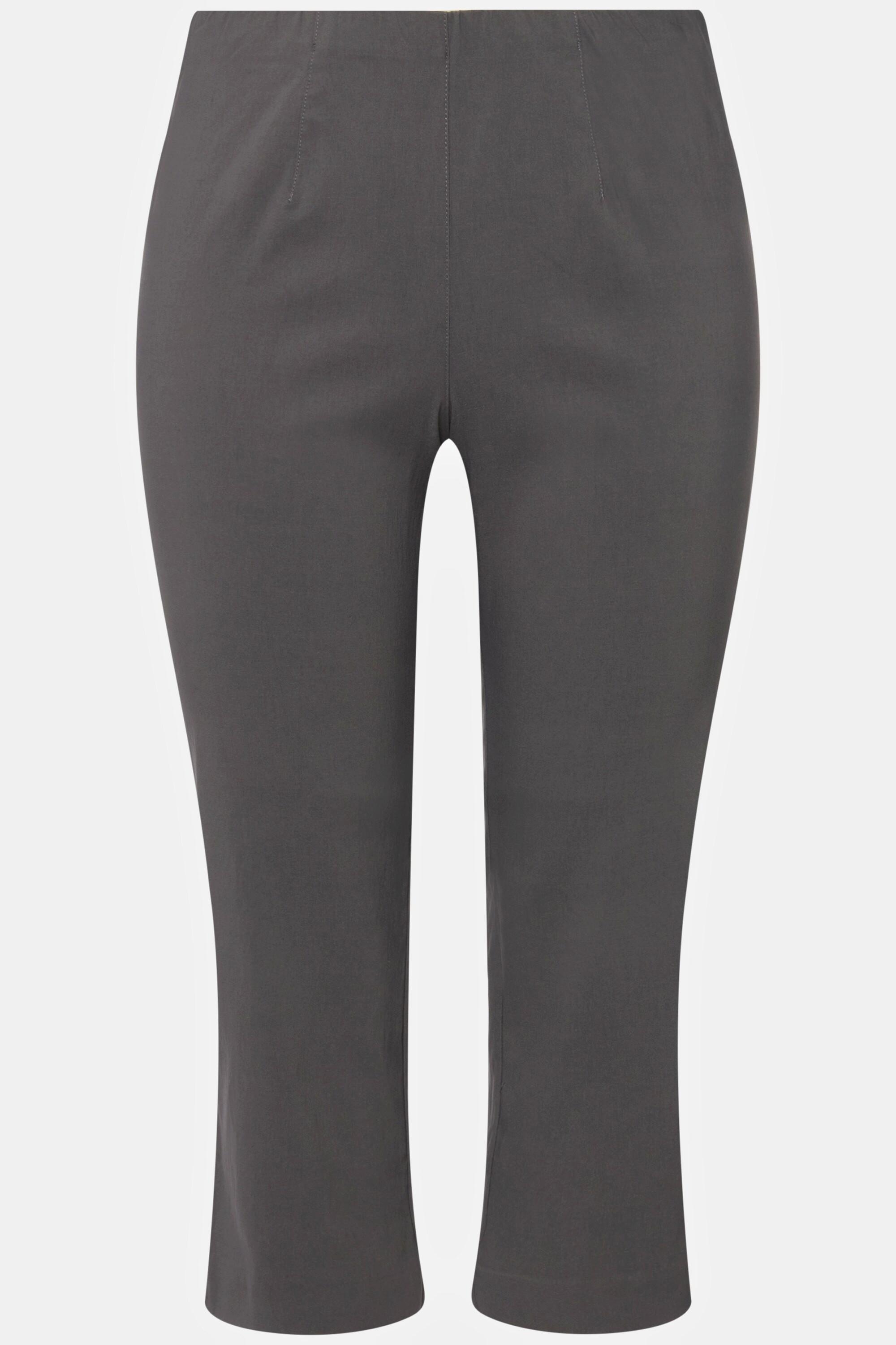 Ulla Popken  Pantalon en bengaline stretch, longueur 3/4 et taille élastique 