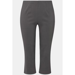 Ulla Popken  Pantalon en bengaline stretch, longueur 3/4 et taille élastique 