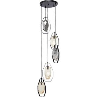 KARE Design Lampe à suspension Diamond Fever Spiral noire ronde 42  