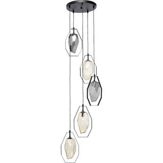 KARE Design Lampe à suspension Diamond Fever Spiral noire ronde 42  