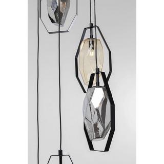 KARE Design Lampe à suspension Diamond Fever Spiral noire ronde 42  