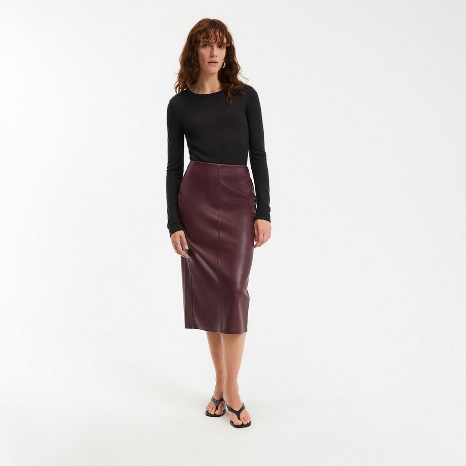 La Redoute Collections Jupe Crayon Simili Cuir  