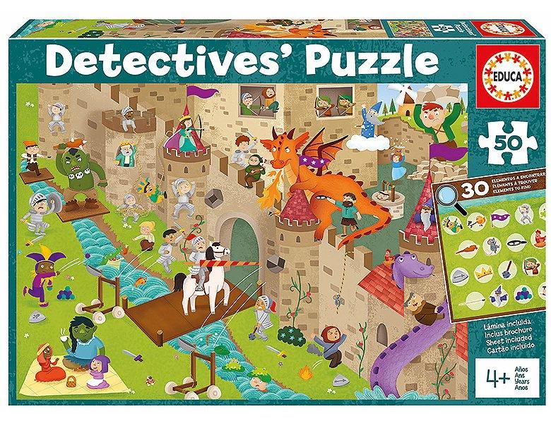 Educa  Puzzle Schloss: Detektiv Puzzle (50Teile) 