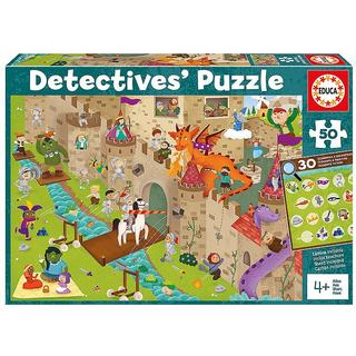 Educa  Puzzle Schloss: Detektiv Puzzle (50Teile) 