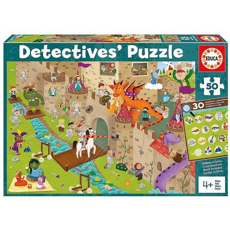 Educa  Puzzle Schloss: Detektiv Puzzle (50Teile) 