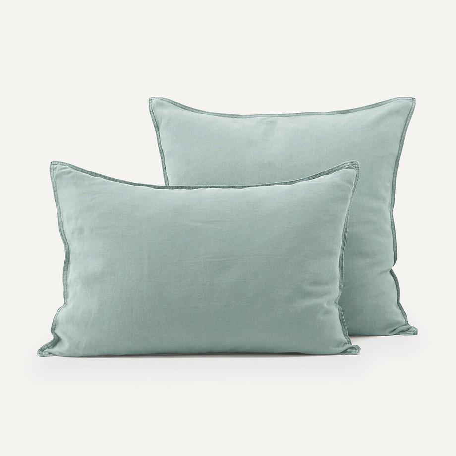 Taie d'oreiller chanvre lavé