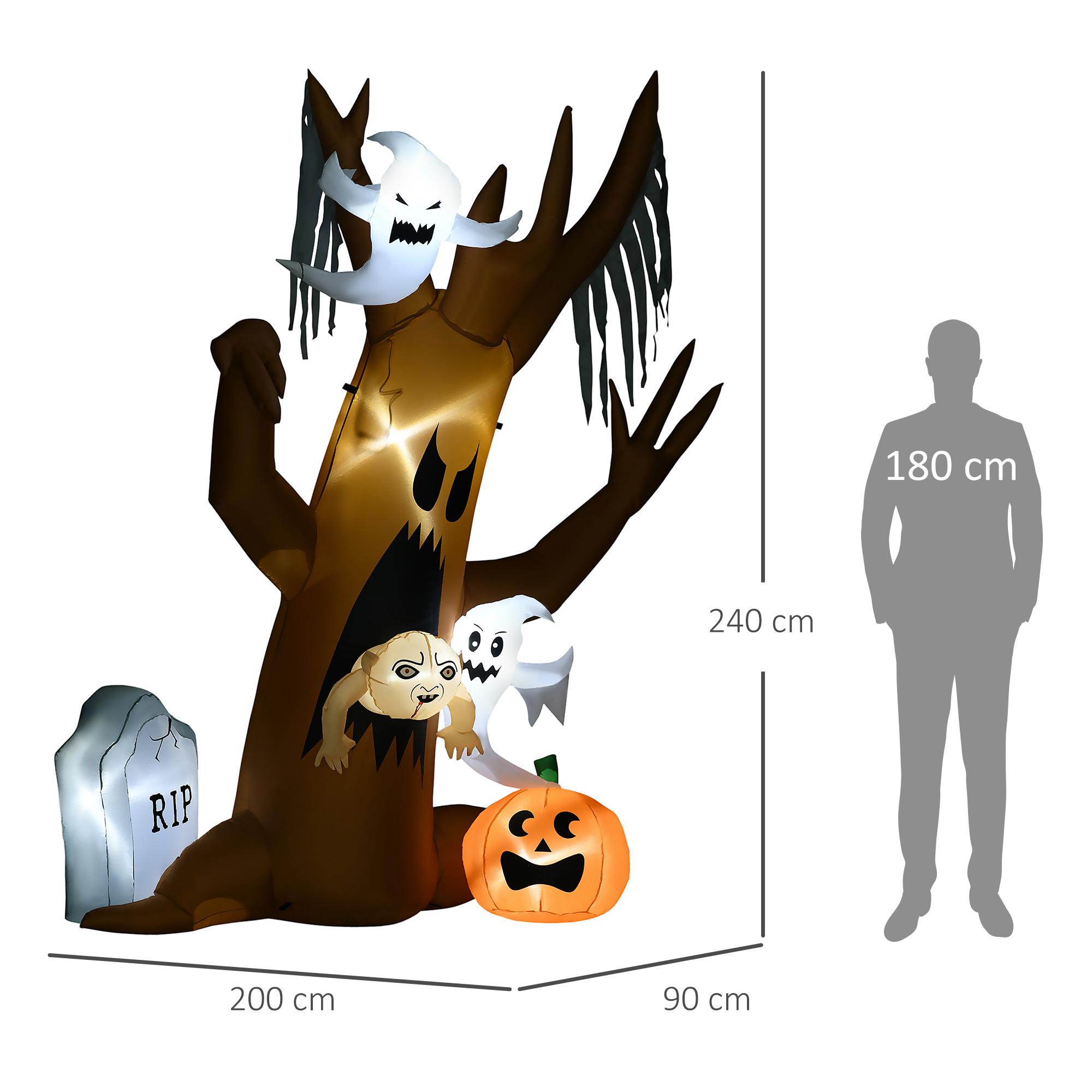 HOMCOM Arbre gonflable d'Halloween  