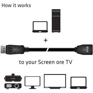 Club3D  Club 3D DisplayPort 1.4 HBR3 8K60Hz Verlängerungskabel Stecker/Buchse 2m 