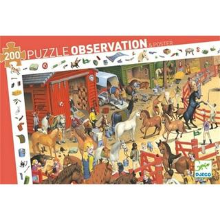 Djeco  Djeco Observatie Puzzel Paarden (200 stukjes) 