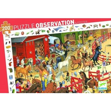 Djeco Observatie Puzzel Paarden (200 stukjes)