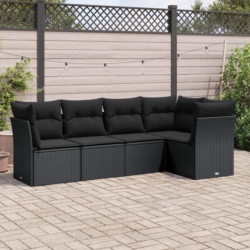 VidaXL set divano da giardino Polirattan  