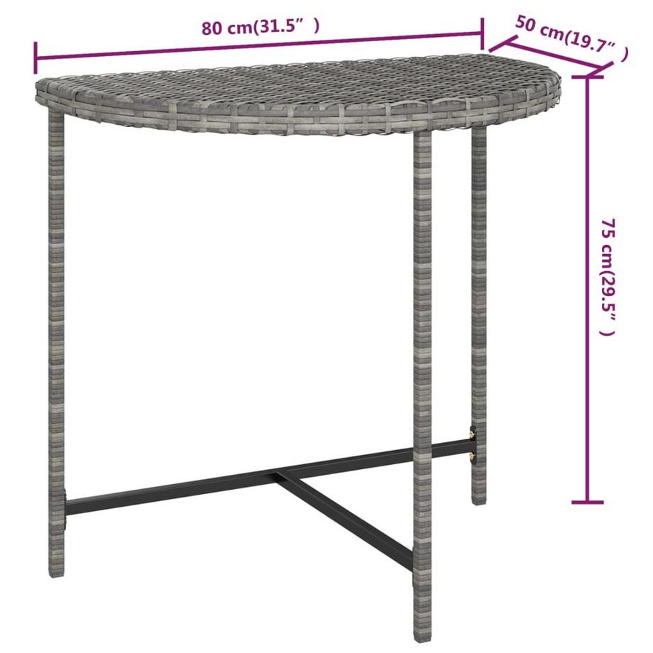 VidaXL tavolo giardino Rattan  
