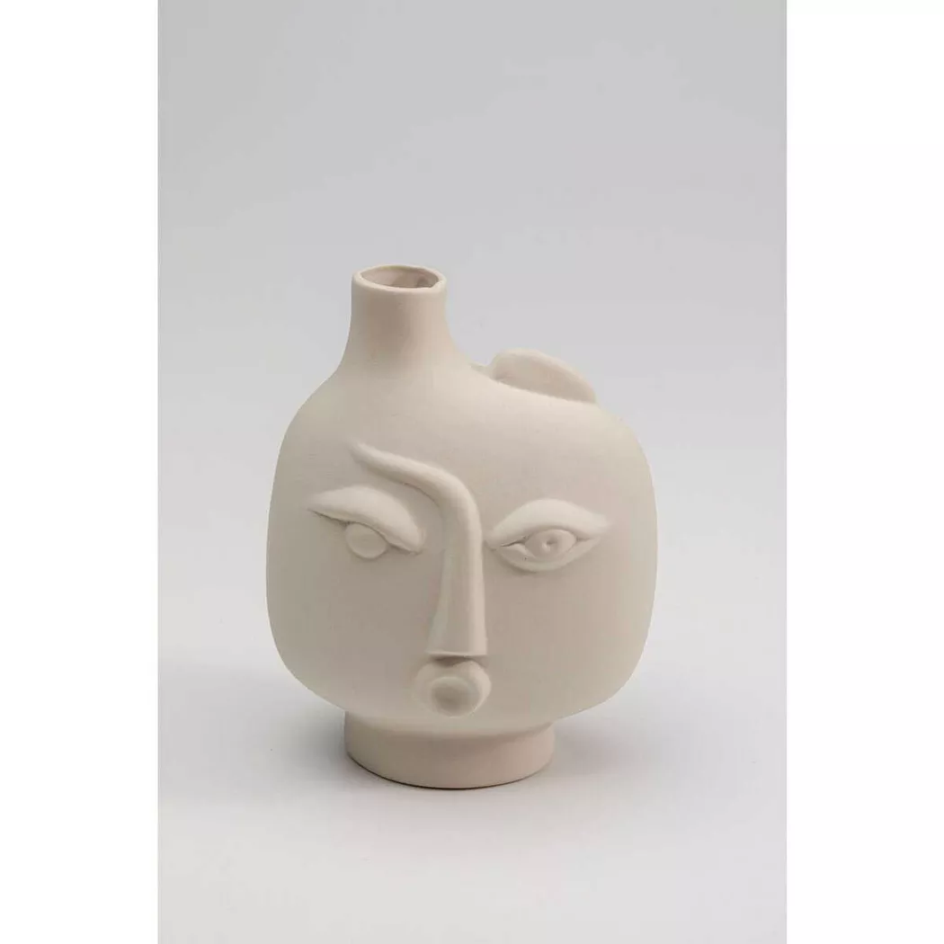KARE Design - Vase Spherical Face Left 16, One Size, Weiss