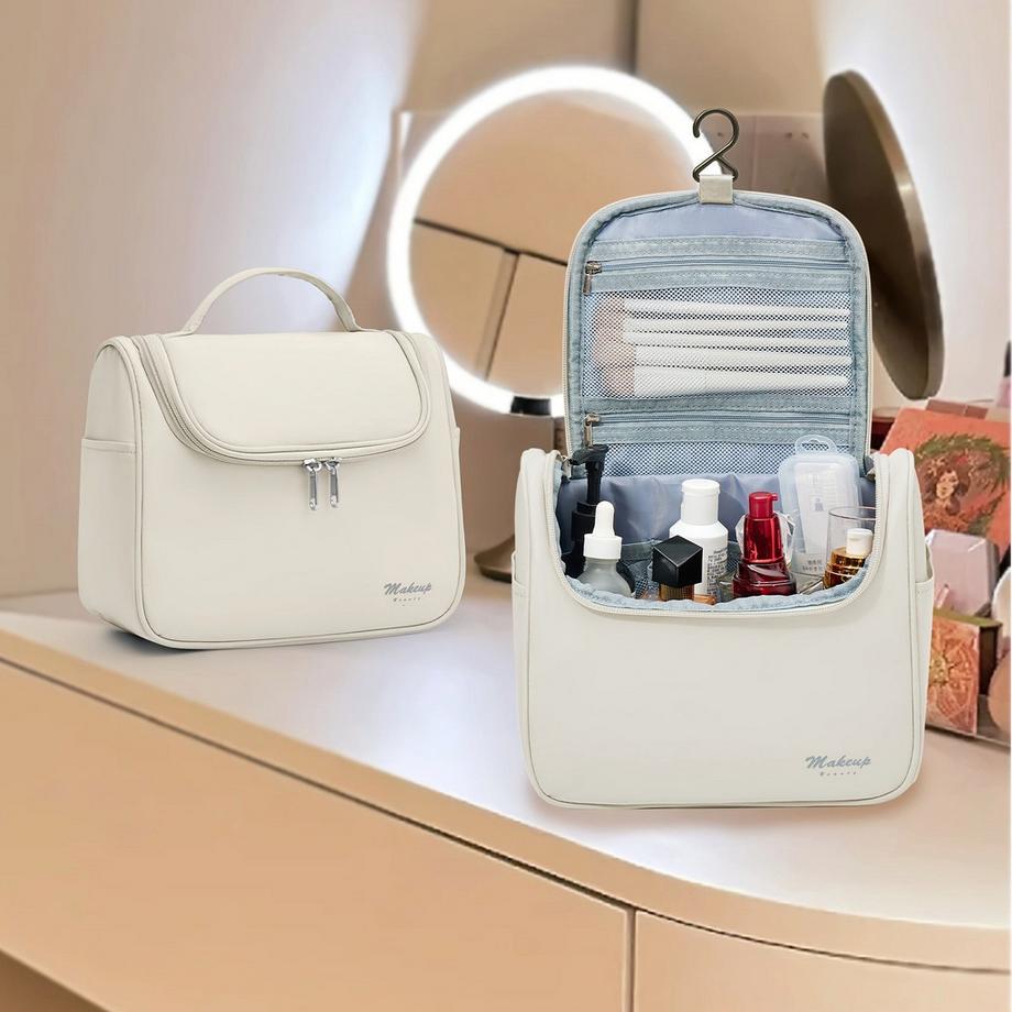 Only-bags.store  Casual Style große Kapazität Kosmetikkoffer, Kulturtasche mit mehreren Taschen, langlebig Hand waschbar Reise Make-up Veranstalter mit Polyester-Futter 