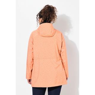 Ulla Popken Veste longue Softshell Motif Gouttes de Pluie Capuche  