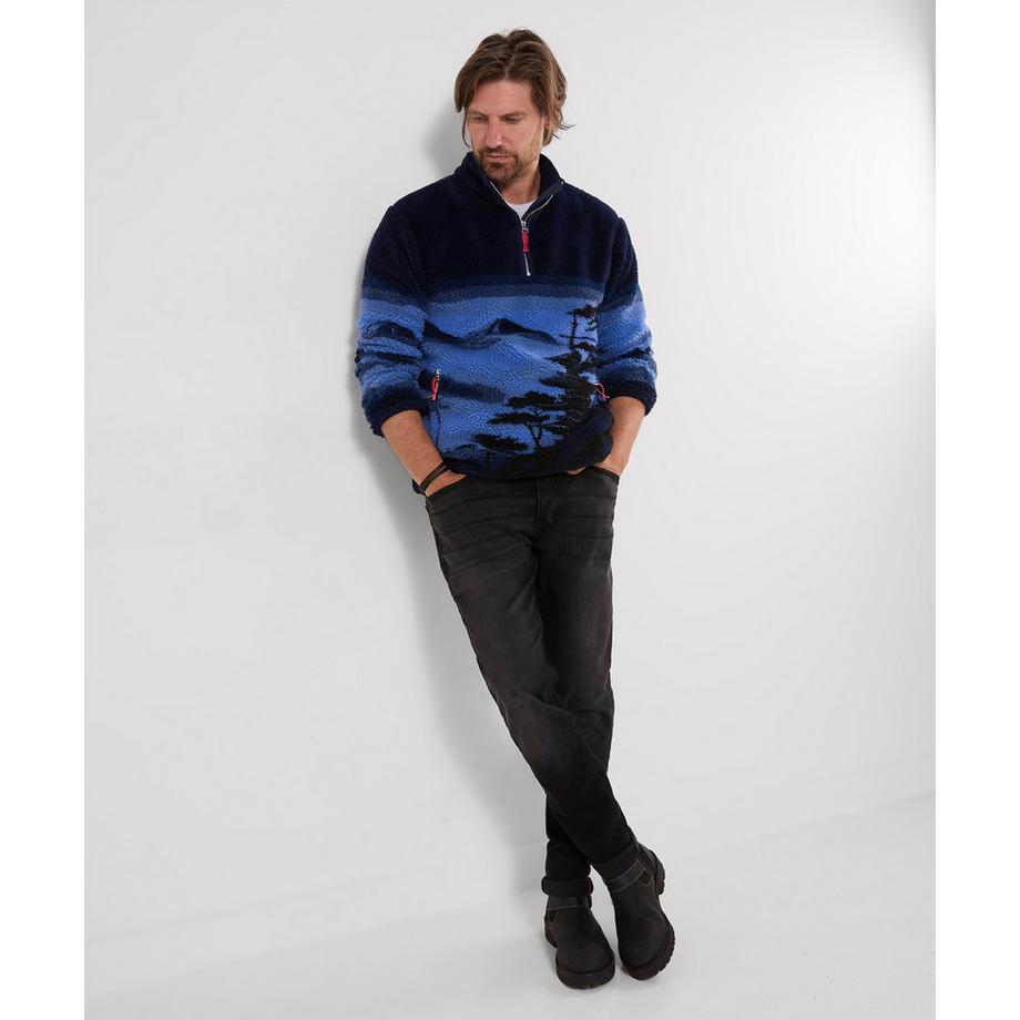 Joe Browns Sweat Col Cheminée en Fleece Motif Paysage  