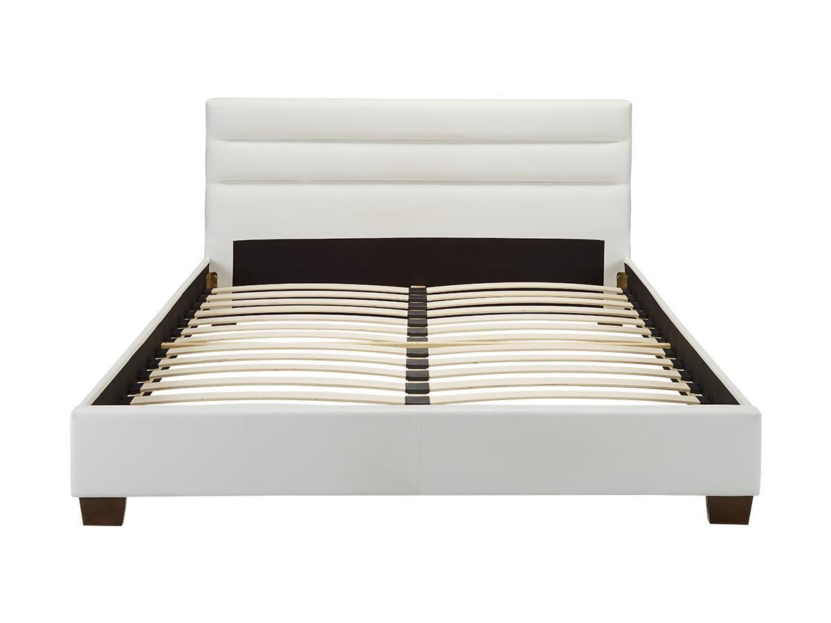 Vente-unique Letto matrimoniale in Similpelle Bianco FAUSTIN  