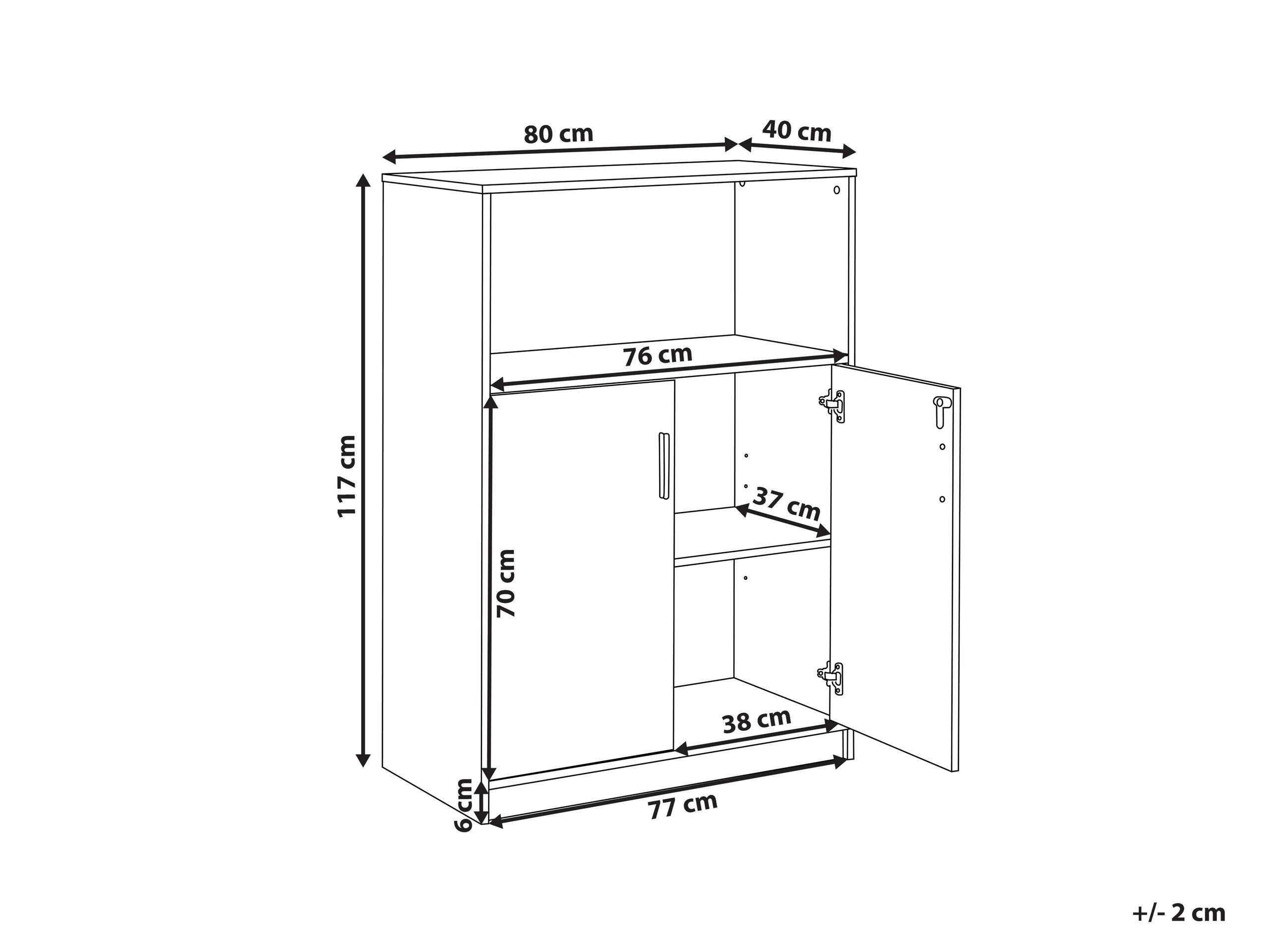 Beliani Sideboard aus Faserplatte Industriell ZEHNA  