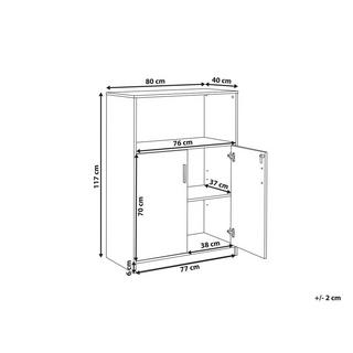 Beliani Commode en Panneau de particules de bois Industriel ZEHNA  