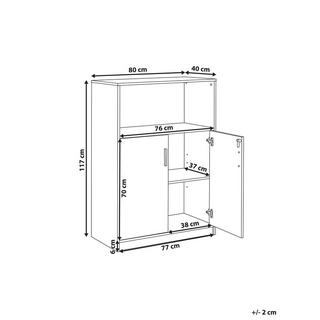 Beliani Büroschrank aus Faserplatte Industriell ZEHNA  