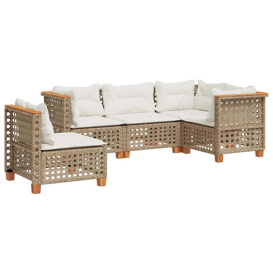set divano da giardino Polirattan
