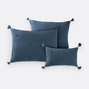 Gesteppter Kissenbezug aus Baumwollgaze