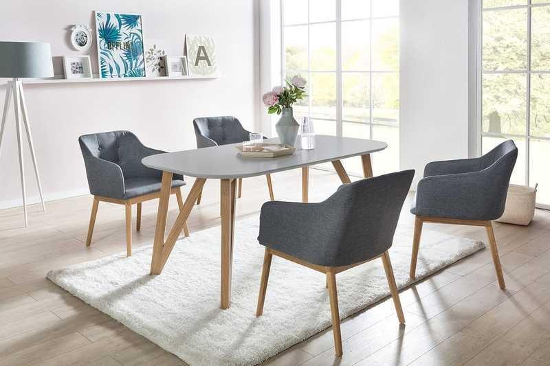 mutoni Tavolo da pranzo rovere grigio 120x80  