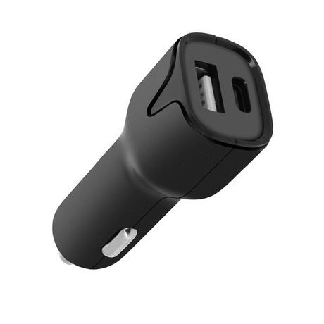 Avizar  Chargeur Voiture USB-C + USB Setty Noir 