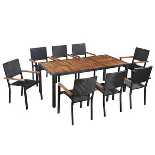 VidaXL set da pranzo Polirattan  