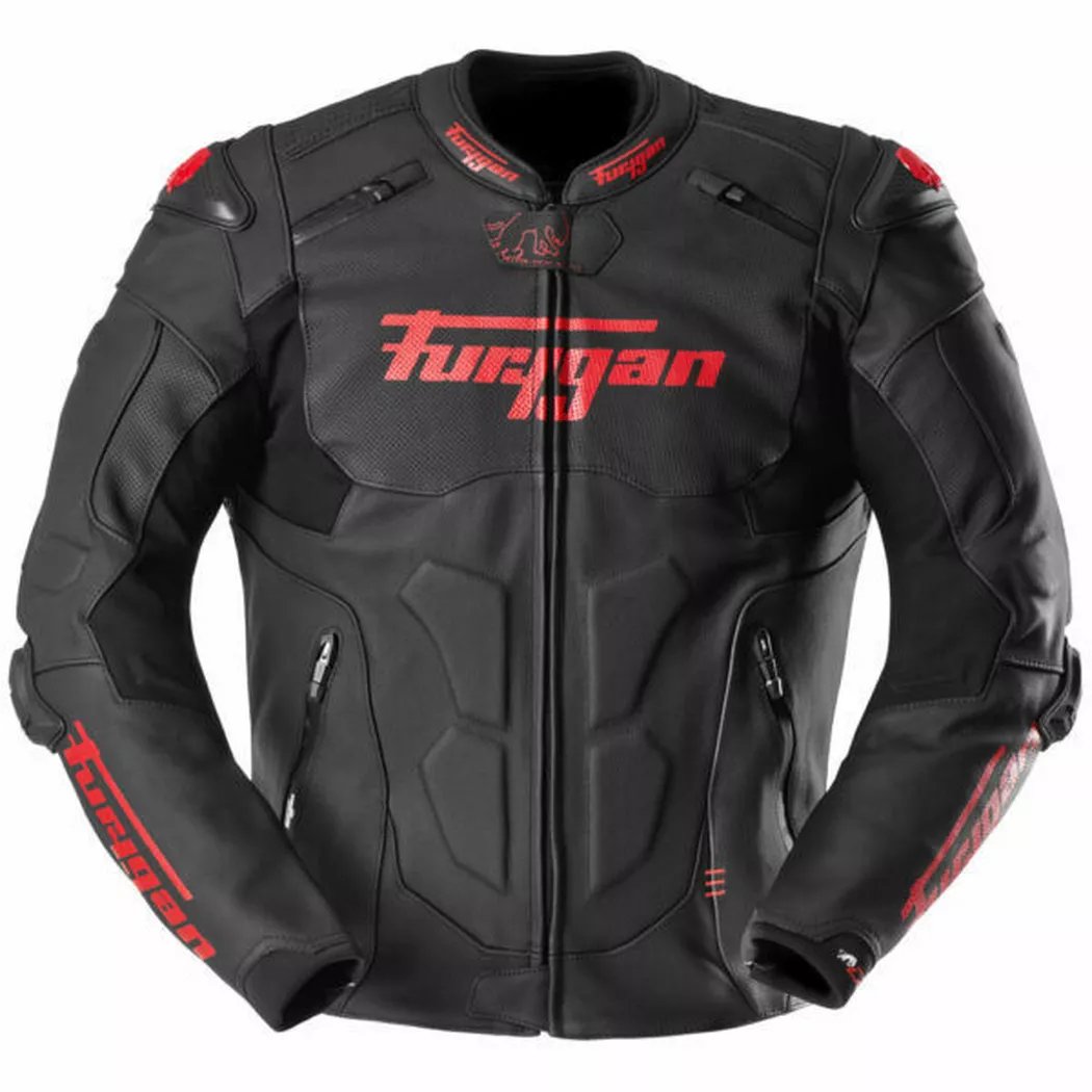 Furygan - motorrad-lederjacke raptor evo 3, S, Schwarz / Rot