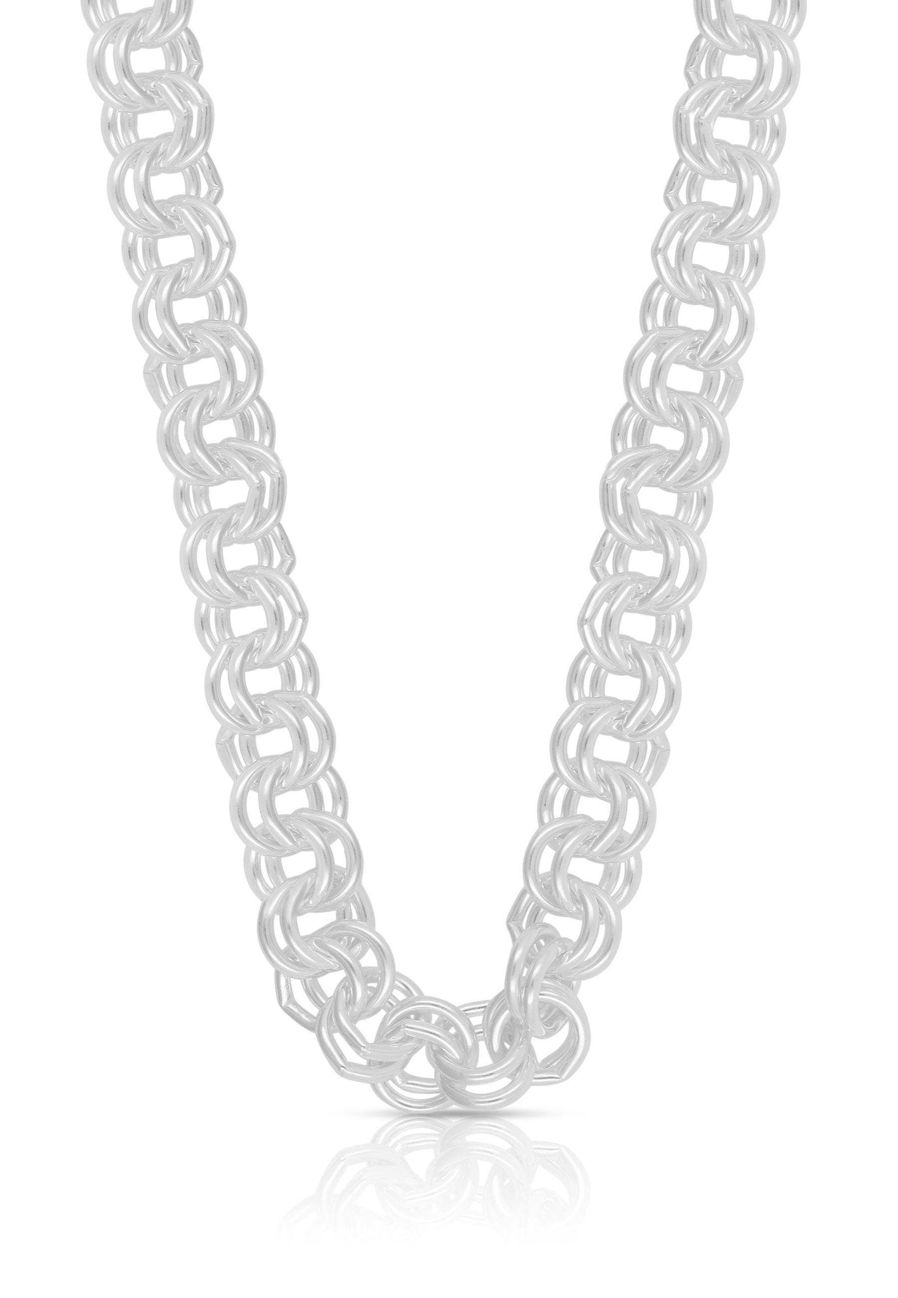 MUAU Schmuck  Collier Zwillingsanker Silber 925, 7.3mm, 45cm 