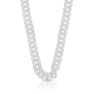 MUAU Schmuck  Collier Zwillingsanker Silber 925, 7.3mm, 45cm 