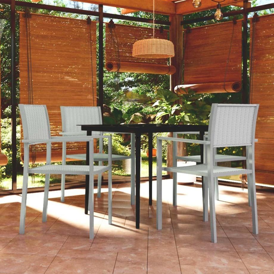 VidaXL set da pranzo da giardino Plastica  