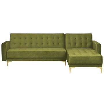 Ecksofa aus Samtstoff Retro ABERDEEN