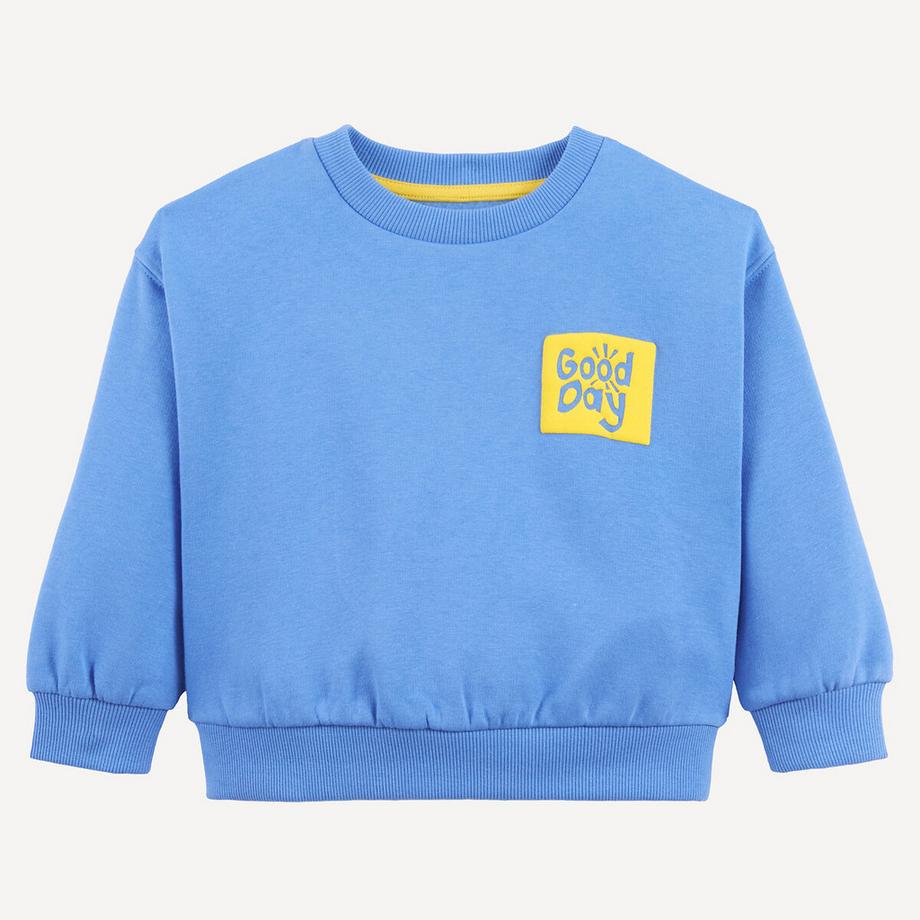 La Redoute Collections  Sweatshirt aus Molton mit Rundhalsausschnitt und Aufschrift auf Vorder- und Rückseite 