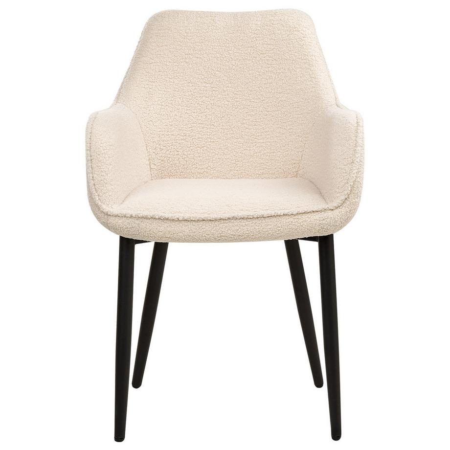 Beliani Lot de 2 chaises de salle à manger en Bouclé Minimaliste ALDEN  