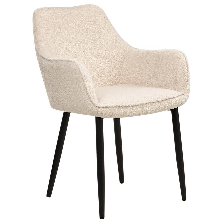 Beliani Lot de 2 chaises de salle à manger en Bouclé Minimaliste ALDEN  