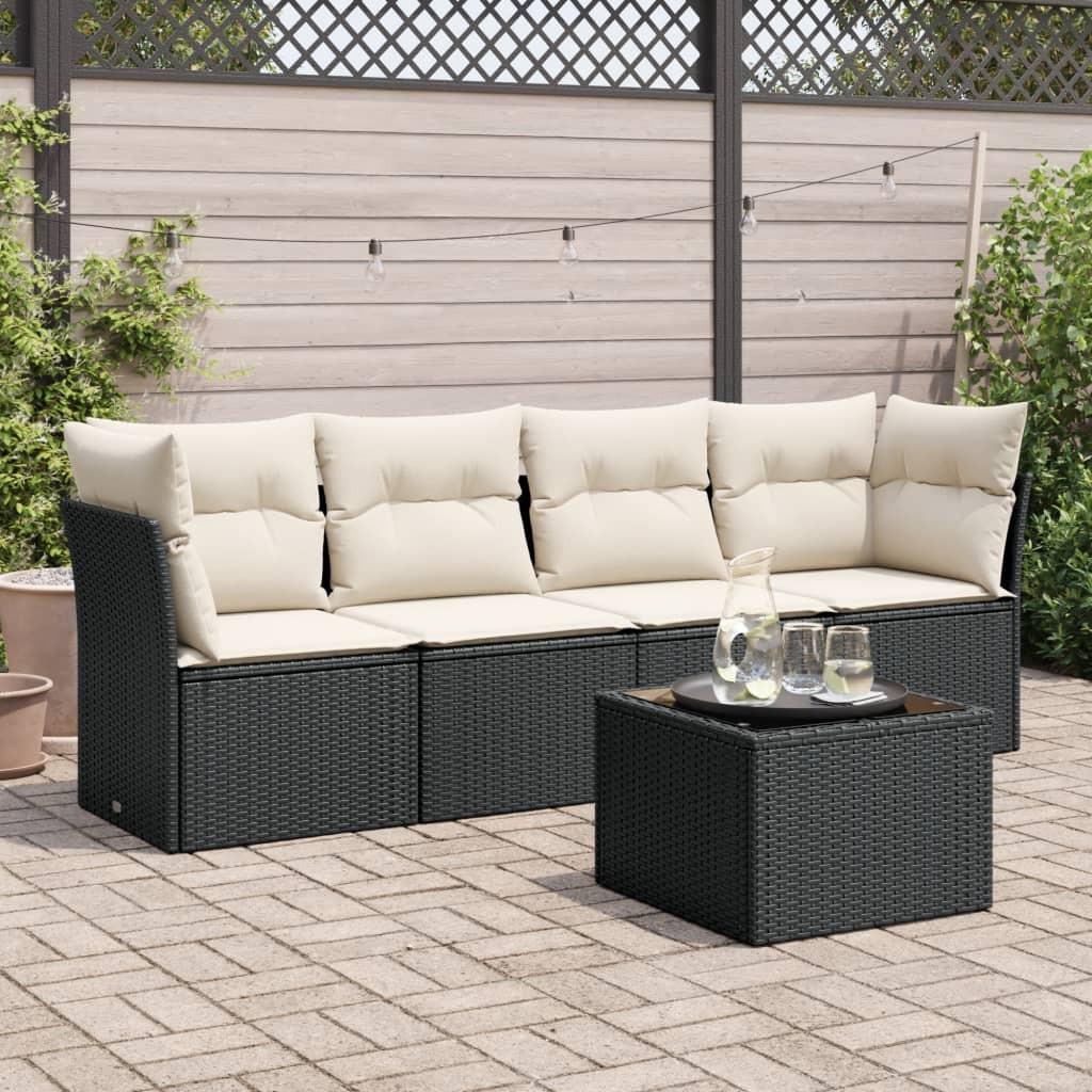 VidaXL set divano da giardino Polirattan  